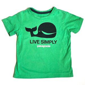 Patagonia Baby Live Simply Organic Cotton T-Shirt in Green, Size 2T